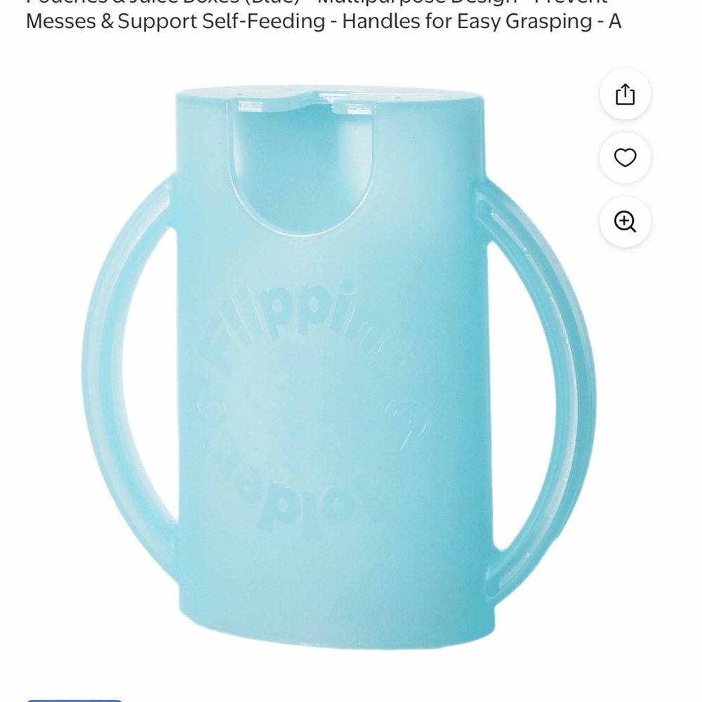 Flipping Holder- for toddlers to eat pouches, juice box, etc on their own!